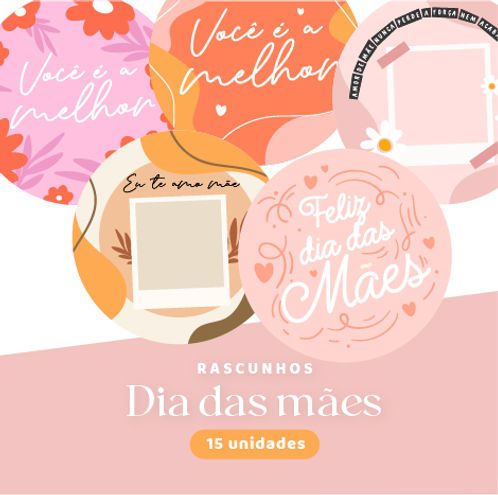 1-Tags Dia das Mães Arquivo Dia das Mães Tags e Rascunho para Bordado - Imagem 1