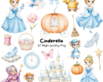 Kit Digital Princesa Cinderela