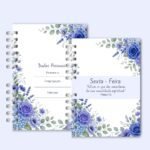 Arquivo Caderno para Congresso 2026 Floral Azul com Tema - Imagem 9