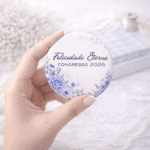 Arquivo Caderno para Congresso 2026 Floral Azul com Tema