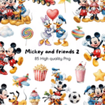 Kit Digital Mickey e Amigos