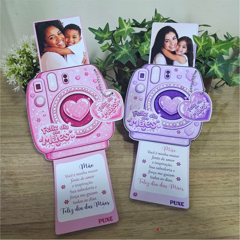 5- 2 Caixas Câmera com Porta Kit Kat - Dia das Mães Arquivo Dia Das Mães Caixas Câmera - Imagem 1