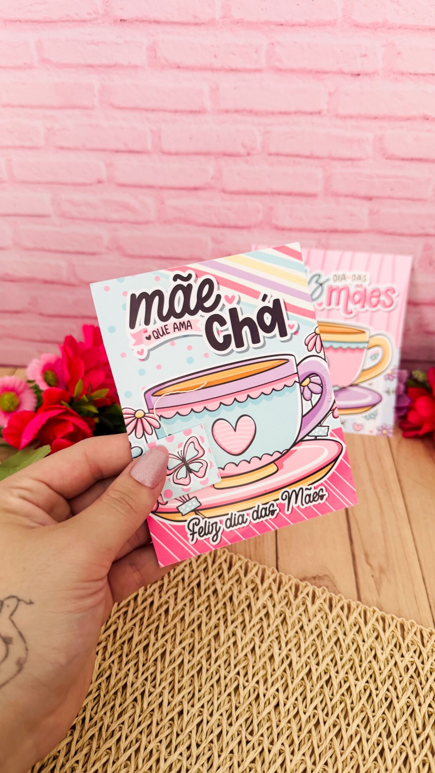 9-Card para chá Arquivos Dia das Mães Card Chá - Imagem 1