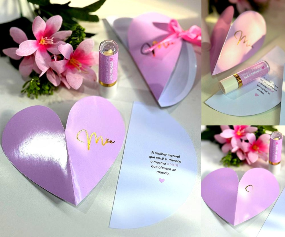 CARD CORAÇÃO Arquivo Dia das Mães Card Coração - Imagem 1