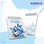 Arquivo Caderno A5 Borboleta Azul - Imagem 2