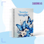 Arquivo Caderno A5 Borboleta Azul