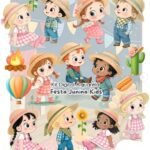 Kit Digital  FESTA JUNINA KIDS AQUARELA