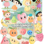 Kit Digital  FRUTINHAS CANDY COLOR