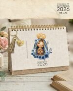 Arquivo Calendário de Mesa Santinhos A5 Horizontal +12 Capas - Imagem 4