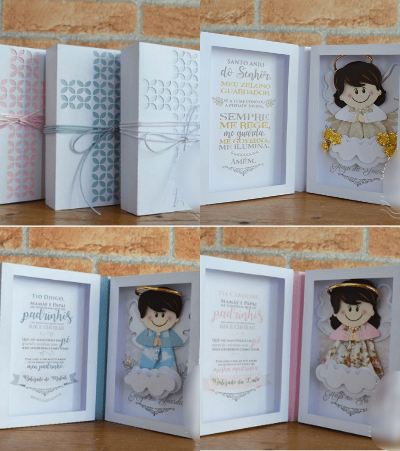 1 - KIT CAIXA CONVITE PADRINHOS Arquivo Caixa Livro Convite Padrinhos - Imagem 1