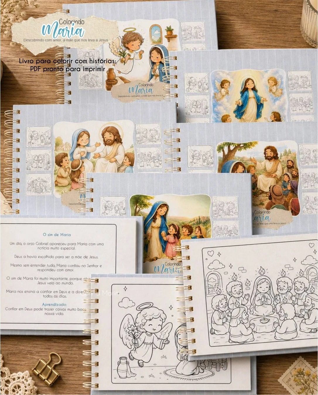 1-Livro de Colorir Maria Arquivo Livro de Colorir Maria - Imagem 1