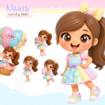 Kit Digital Mascote Candy Fofa