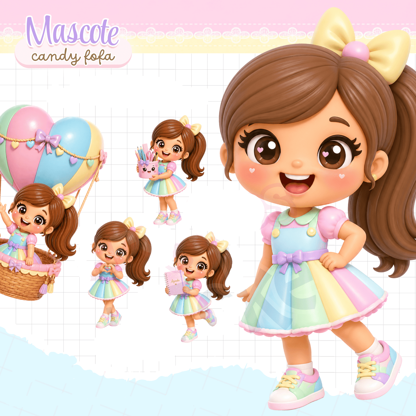 1-MASCOTE CANDY FOFA Kit Digital Mascote Candy - Imagem 1