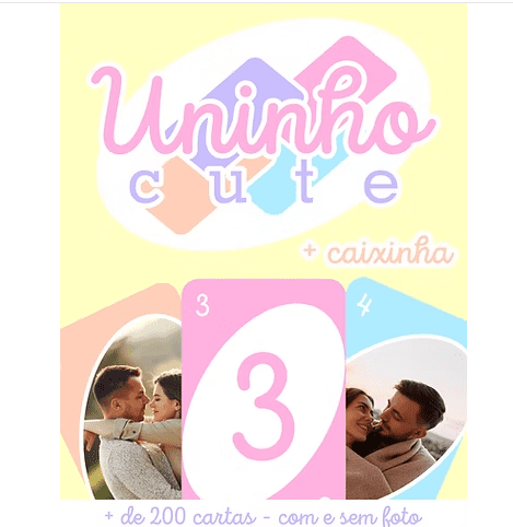 1-Uno Dia dos Namorados Arquivo Dia dos Namorados Uno + Caixinha - Imagem 1