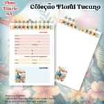 Arquivo Planejamento Diário A5 Coleção Floral Tucano - Imagem 2