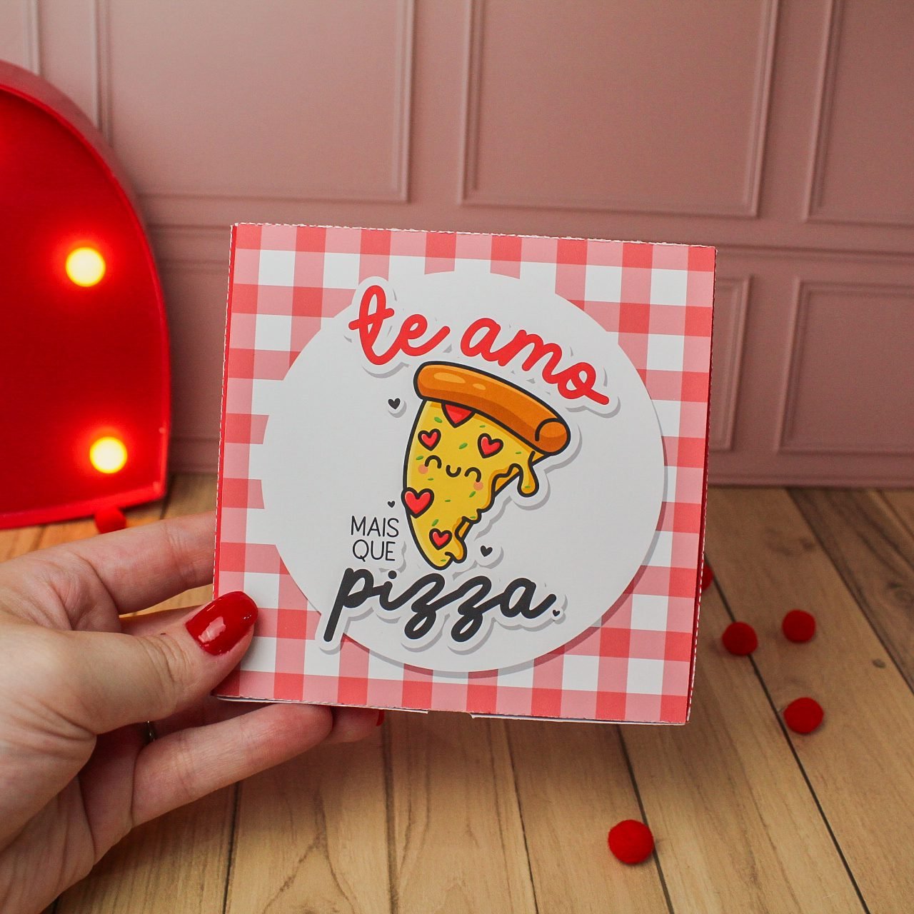 10 - Caixinha Pizza Arquivo Dia dos Namorados Caixa Pizza - Imagem 1