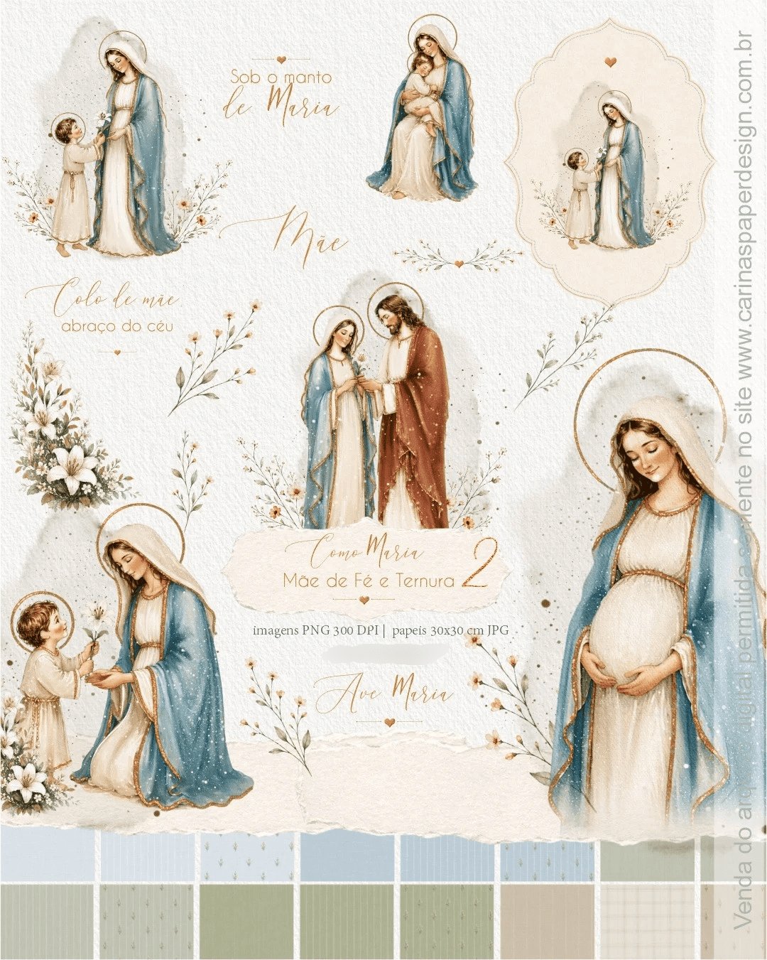 10-Kit Digital Como Maria Mãe de Fé e Ternura 2 Kit Digital Como Maria de Fé e Ternura 2 - Imagem 1