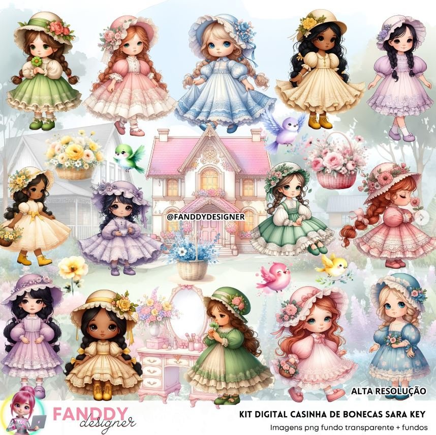 101 - SARA KEY CASINHA DE BONECA Kit Digital SARA KEY CASINHA DE BONECA - Imagem 1