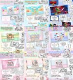 Arquivo Combo Cards de Colorir - 100 temas