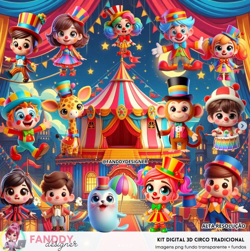 117 - CIRCO 3D TRADICIONAL Kit Digital Circo 3D - Imagem 1
