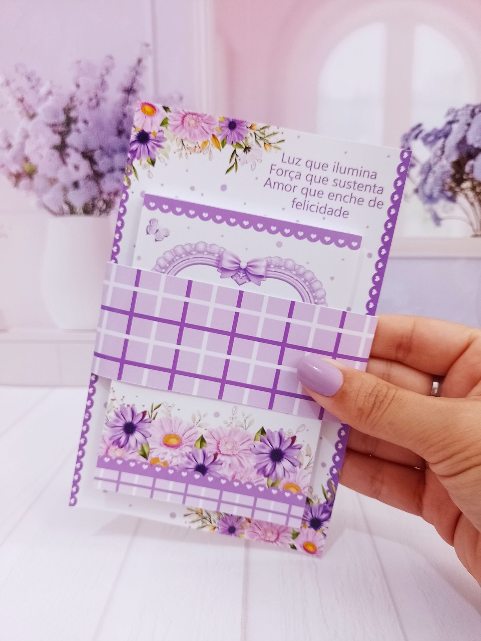 12-Kit Bloquinho + Card + Cinta Arquivo Dia das Mães Kit Bloquinho + Card + Cinta - Imagem 1