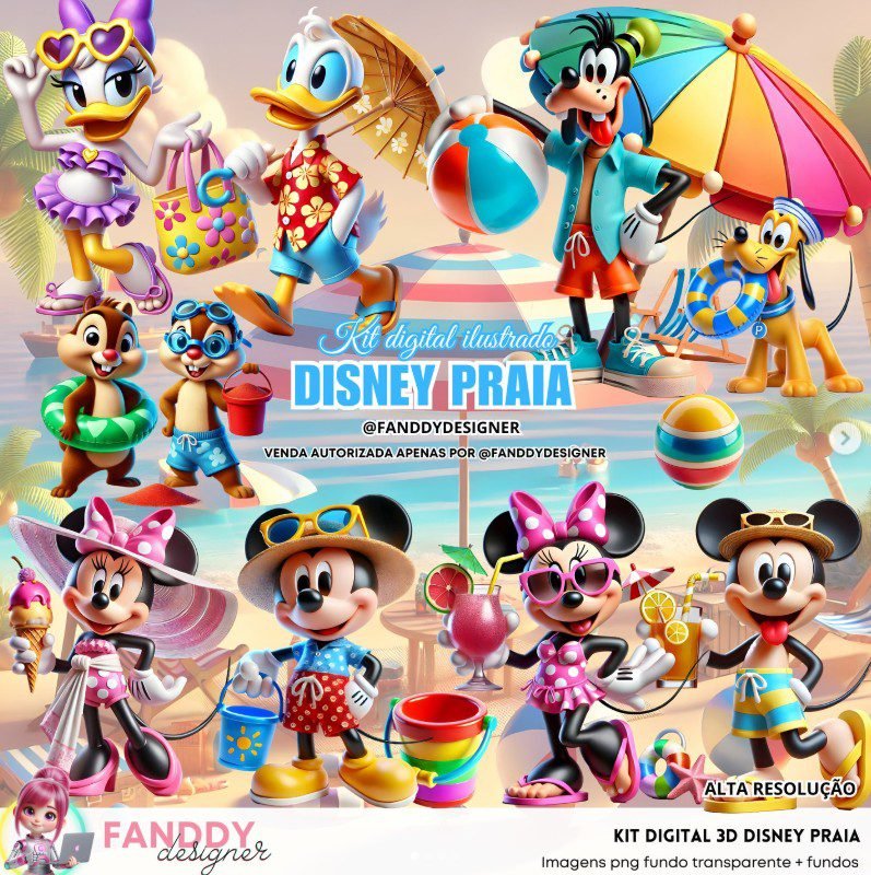 148 - MICKEY PRAIA Kit Digital MICKEY PRAIA - Imagem 1
