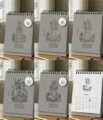 Arquivo Mini Calendário de Mesa A6 Santinhos Masculino 2026