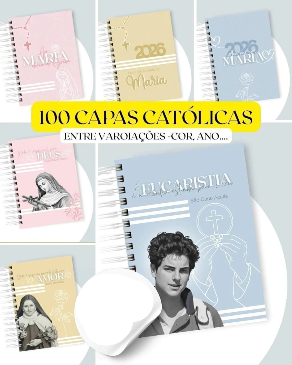 15-PACK 100 CAPAS CATÓLICAS Arquivo Pack 100 Capas Católicas - Imagem 1