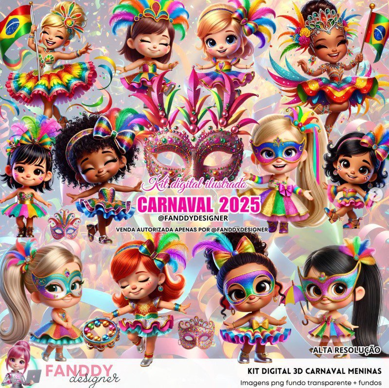 152 - CARNAVAL 2025 Kit Digital CARNAVAL 2025 - Imagem 1