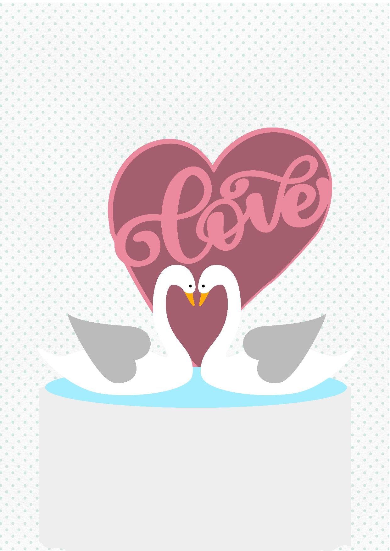 16 Arquivo Topo Namorados Te amo Cisnes - Imagem 1