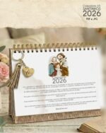 Arquivo Calendário de Mesa Santinhos A5 Horizontal +12 Capas - Imagem 3
