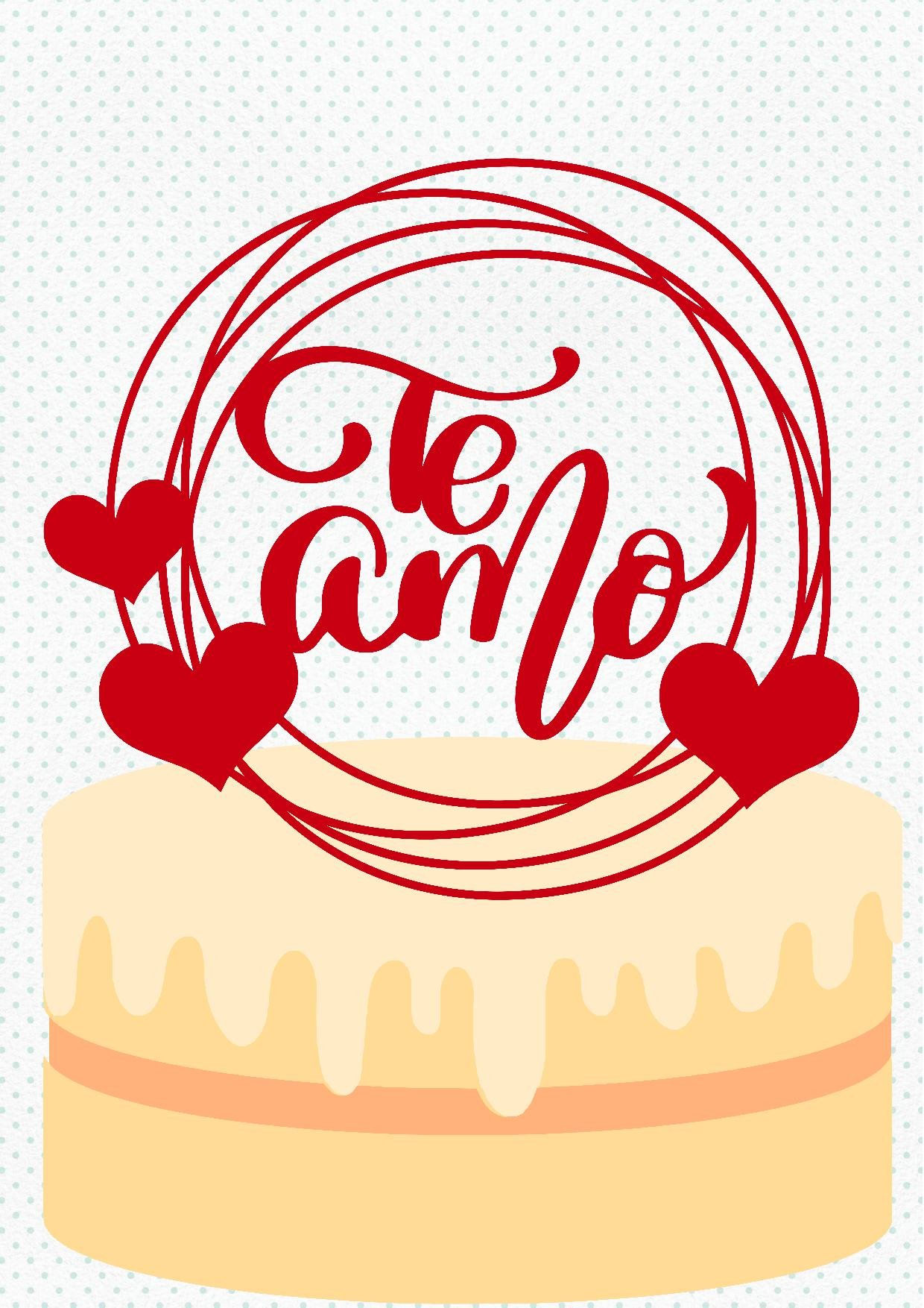 17 Arquivo Topo Namorados Te amo Circular - Imagem 1