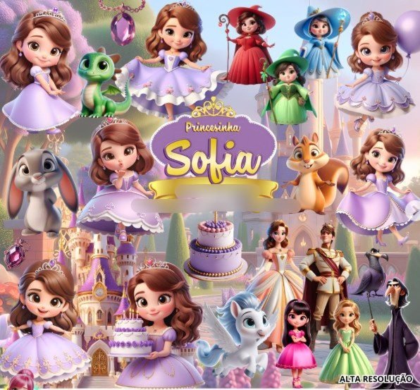 171 - PRINCESINHA SOFIA Kit Digital Princesinha Sofia - Imagem 1