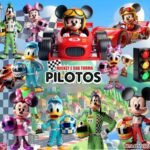 Kit Digital Mickey e Amigos Pilotos Corrida