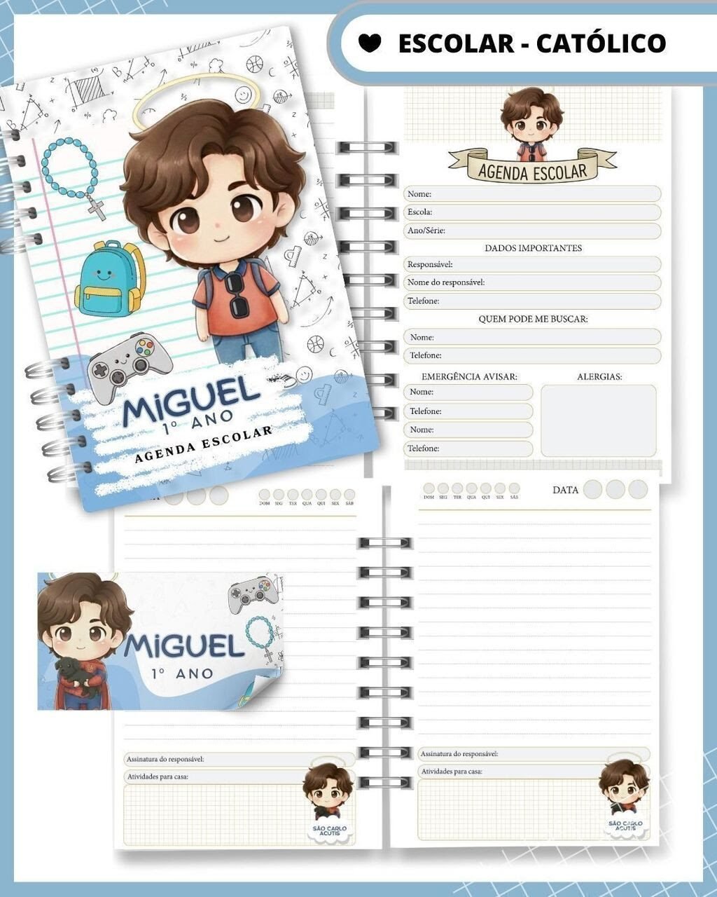 18-SÃO CARLO ACUTIS Arquivo Escolar Católico São Carlo Acutis - Imagem 1