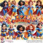 Kit Digital Dia das Mães SuperMãe Maravilha