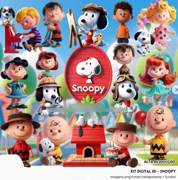 189 - SNOOPY Kit Digital Snoopy - Imagem 1