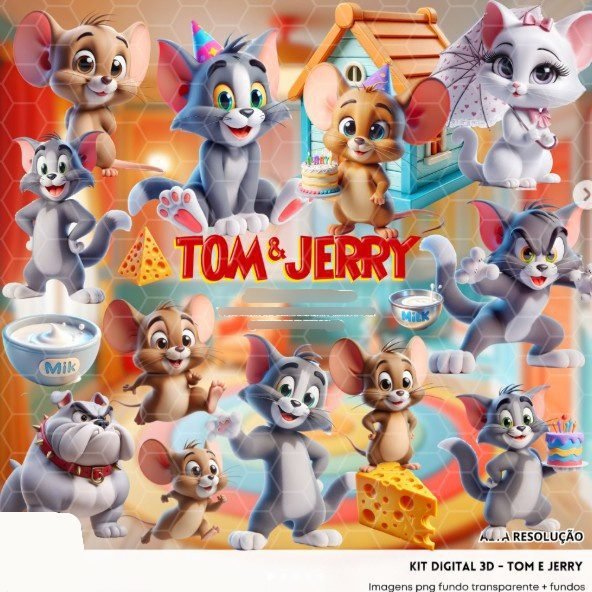 192 - TOM E JERRY Kit Digital Tom e Jerry - Imagem 1