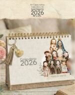 Arquivo Kit com 12 Capas para Calendários de Mesa A5 2026 Santinhos - Imagem 4
