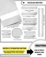 Arquivo Agenda Escolar Neutro Cinza 2026 - Imagem 2