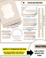 Arquivo Agenda Escolar Neutro Nude 2026 - Imagem 2