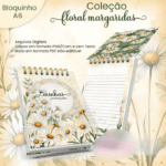 Arquivo Bloquinho A6 Coleção Floral Margaridas