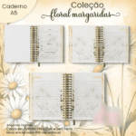 Arquivo Caderno A5 Coleção Floral Margaridas - Imagem 2