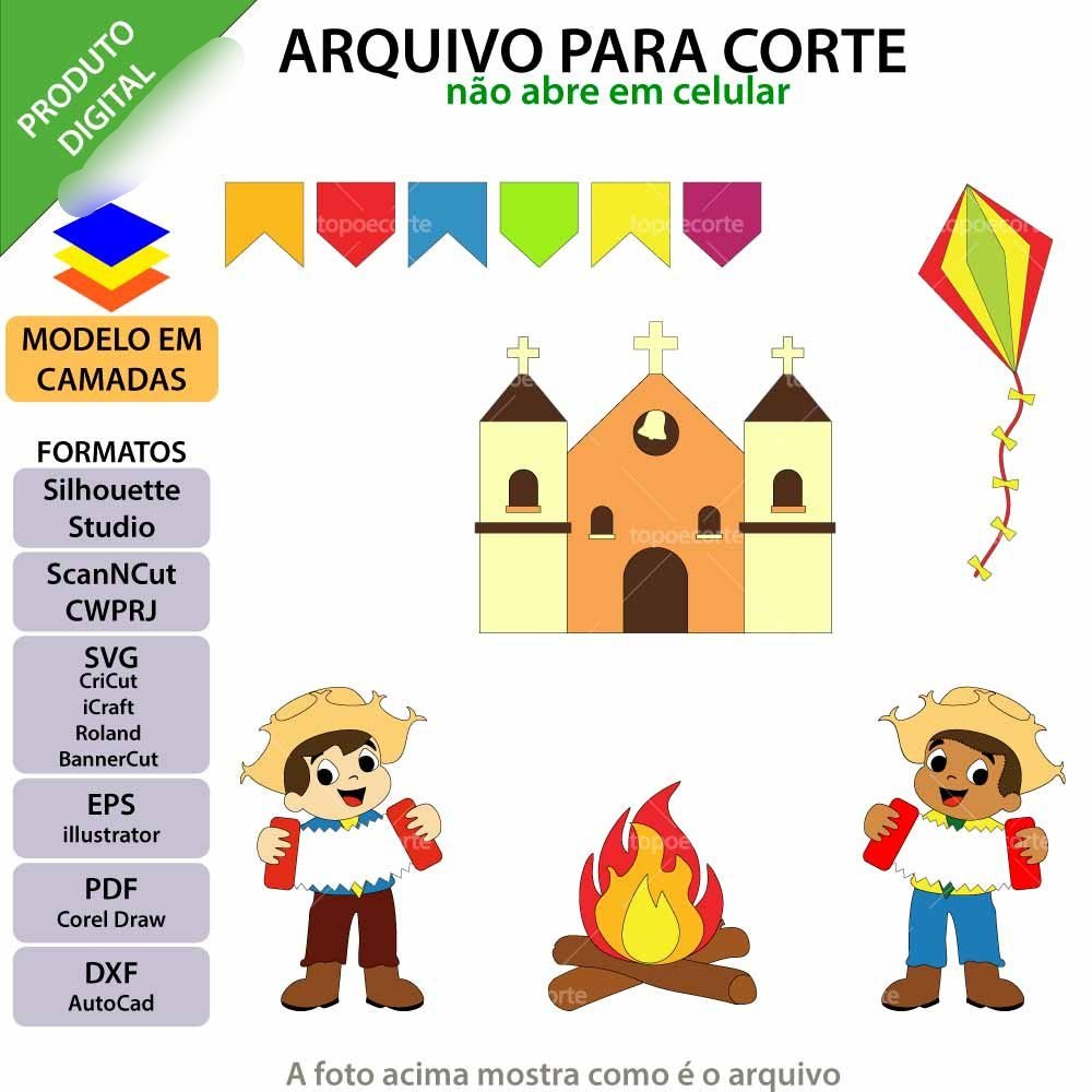 2023 - TOPPO E CORTE - Festa Junina Menino Igreja Arquivo Topo Festa Junina Meninos Sanfona - Imagem 1