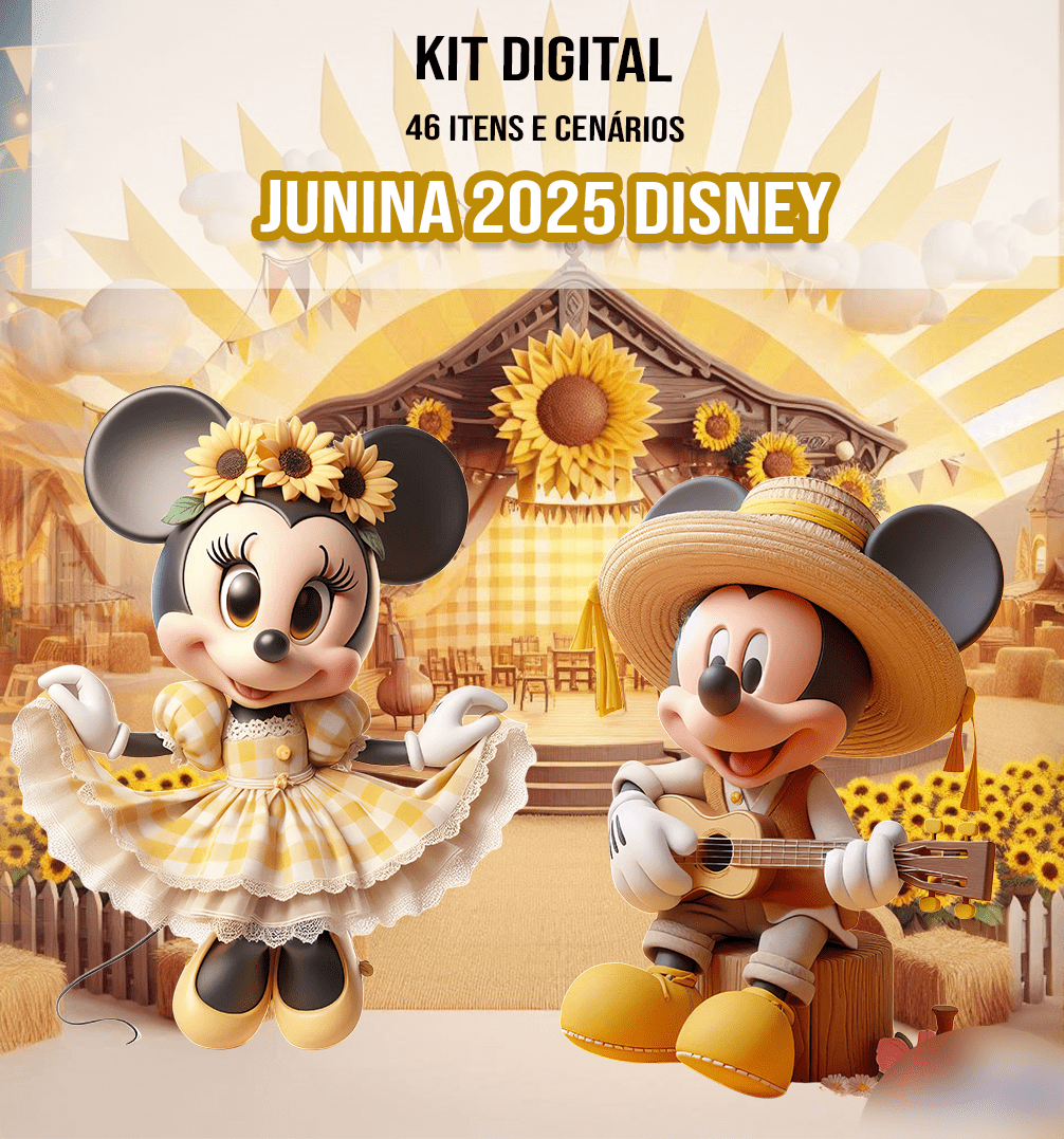 2025 - ILUSTRADEB - Junina 2025 Disney Kit digital festa junina disney - Imagem 1
