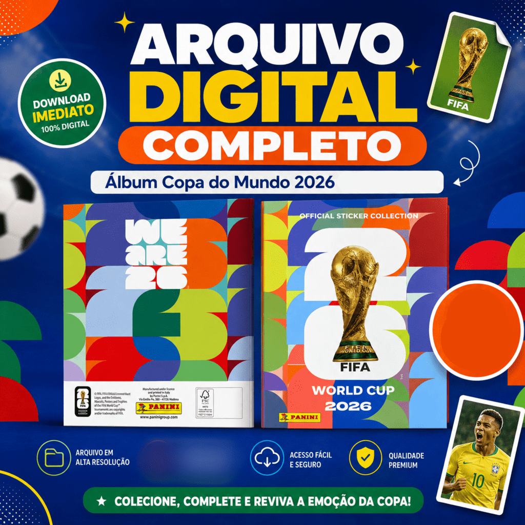 25 - Albúm de Figurinhas da Copa 2026 Arquivo Copa do Mundo Albúm de Figurinhas - Imagem 1