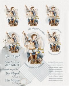 Kit Digital São Miguel Arcanjo Aquarela - Imagem 2