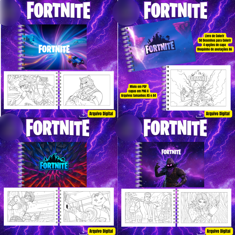 3-Livro de Colorir Fortnite Arquivo Livro de Colorir Fortnite - Imagem 1