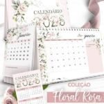 Arquivo Floral Rosa Calendários 2026