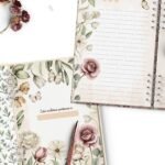 Arquivo Kit Capas Caderno Floral Romântico